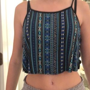 patterned flowy shirt